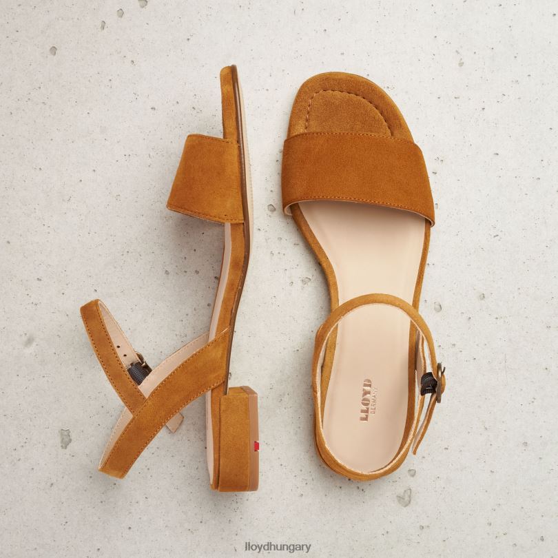 cipő HU LLOYD nők velúr felületű szandál barna 6444N1158