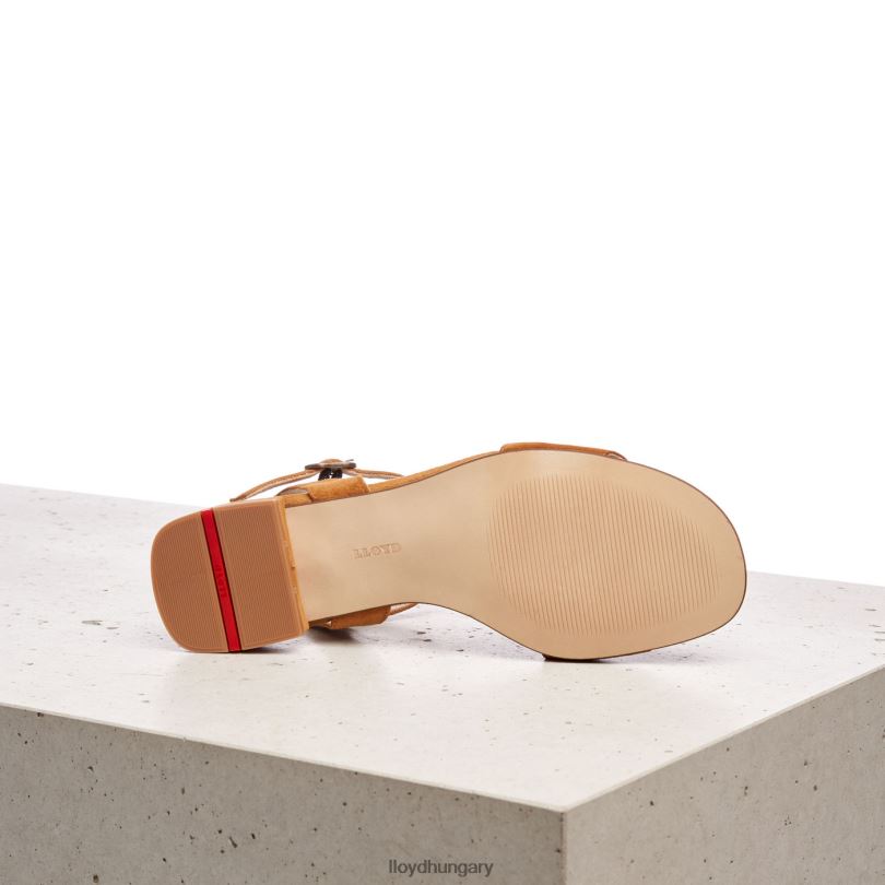 cipő HU LLOYD nők velúr felületű szandál barna 6444N1158