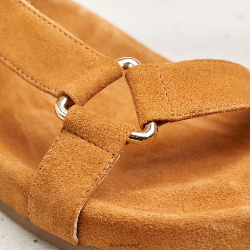 cipő HU LLOYD nők velúr felületű szandál barna 6444N1228