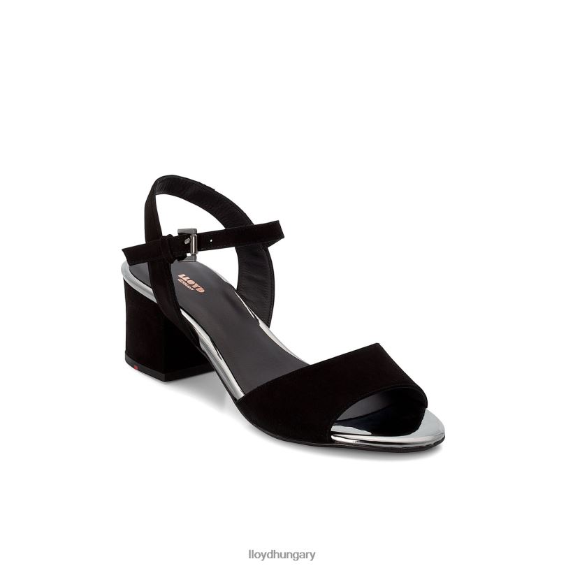 cipő HU LLOYD nők velúr felületű szandál fekete 6444N1173