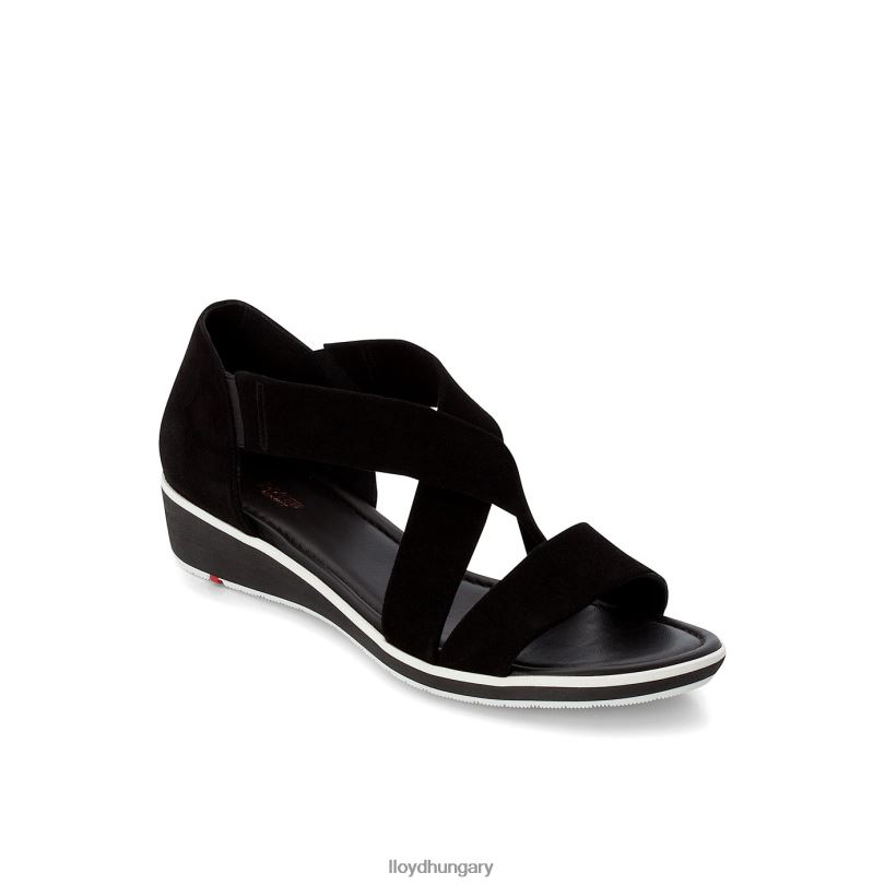 cipő HU LLOYD nők velúr felületű szandál fekete 6444N1248