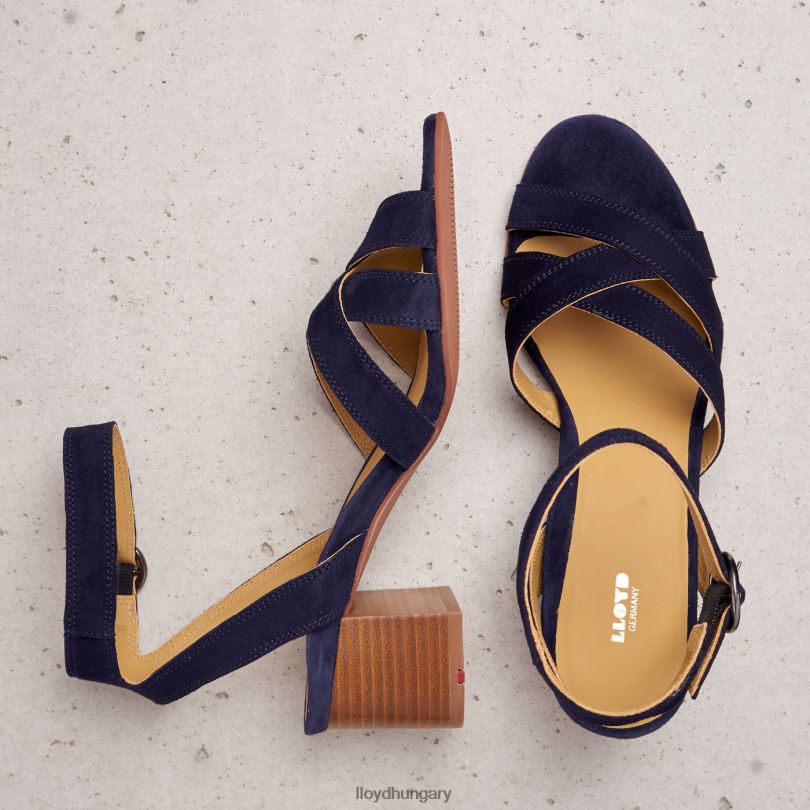 cipő HU LLOYD nők velúr felületű szandál kék 6444N1159