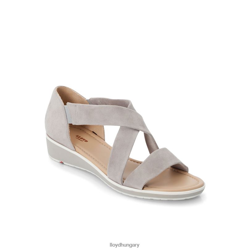 cipő HU LLOYD nők velúr felületű szandál szürke 6444N1247