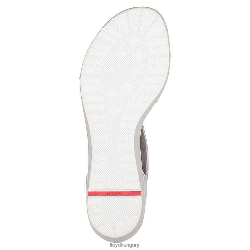 cipő HU LLOYD nők velúr felületű szandál szürke 6444N1247