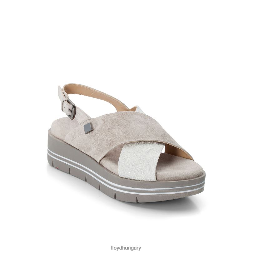 cipő HU LLOYD nők velúr felületű szandál szürke 6444N1252