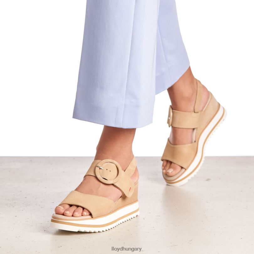 cipő HU LLOYD nők velúr szandál bézs 6444N1224