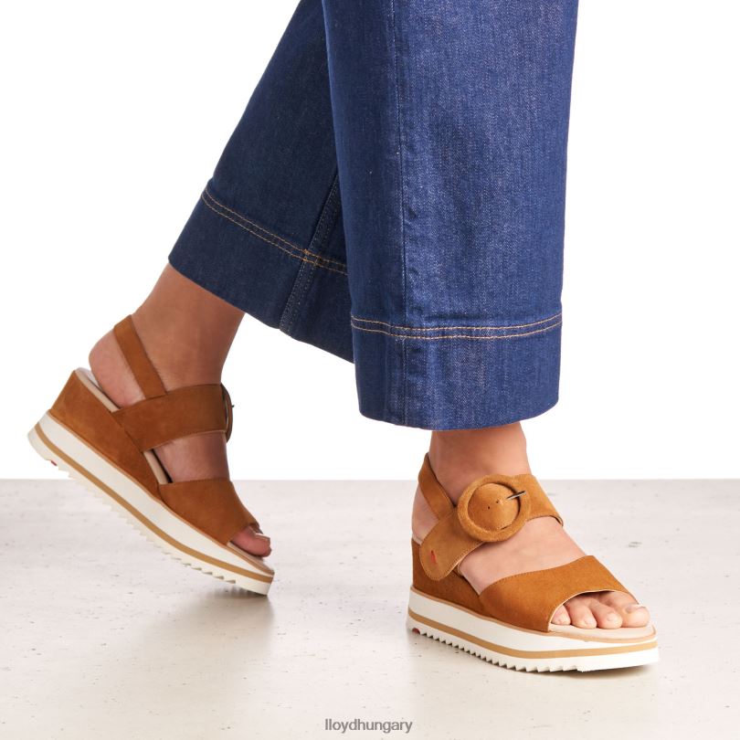 cipő HU LLOYD nők velúr szandál barna 6444N1214