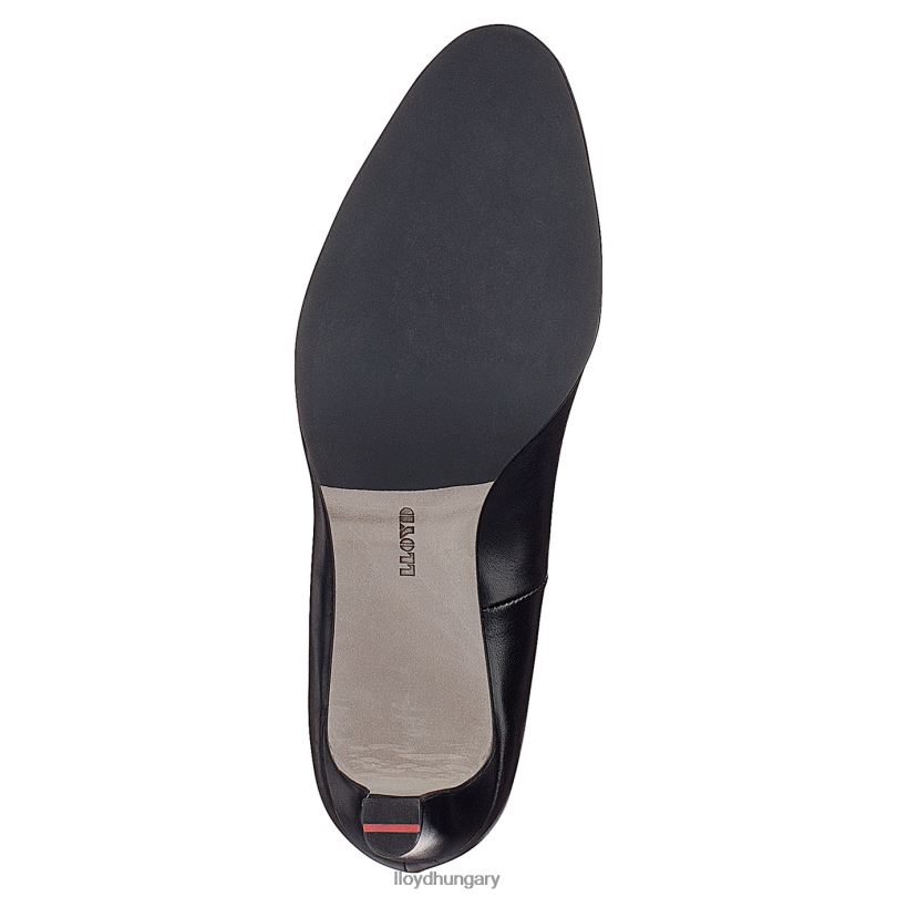cipő HU LLOYD nők sima bőr pumpák fekete 6444N1007