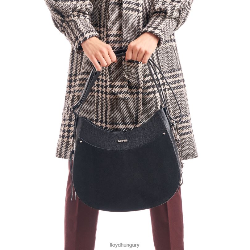 kiegészítők HU LLOYD nők hobo-táska fekete 6444N1285