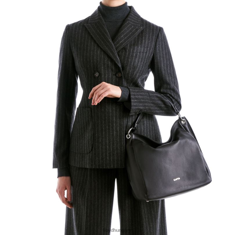 kiegészítők HU LLOYD nők hobo táska fekete 6444N1290