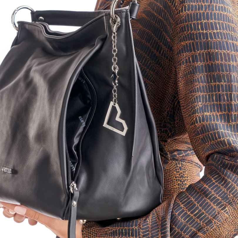 kiegészítők HU LLOYD nők hobo táska fekete 6444N1290