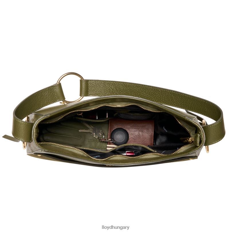 kiegészítők HU LLOYD nők hobo-táska zöld 6444N1287