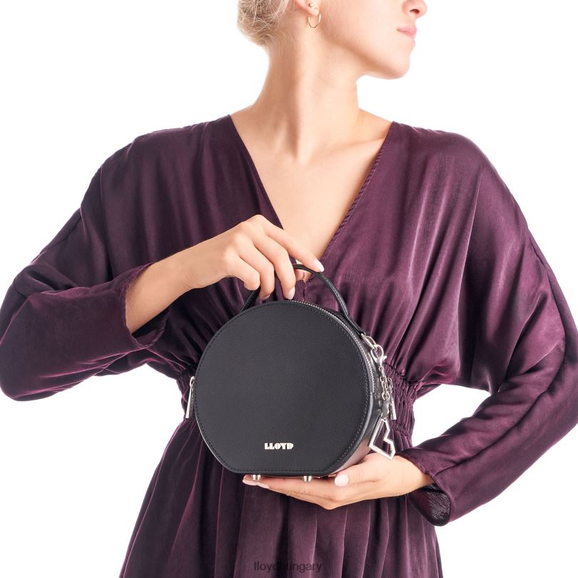 kiegészítők HU LLOYD nők kerek táska fekete 6444N1281